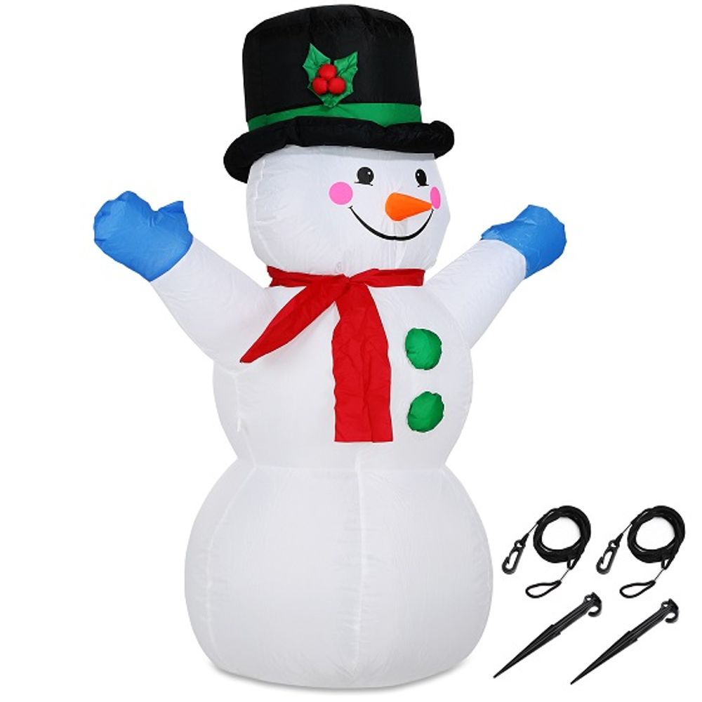 Oppblåsbar snømann XL med LED - 120cm