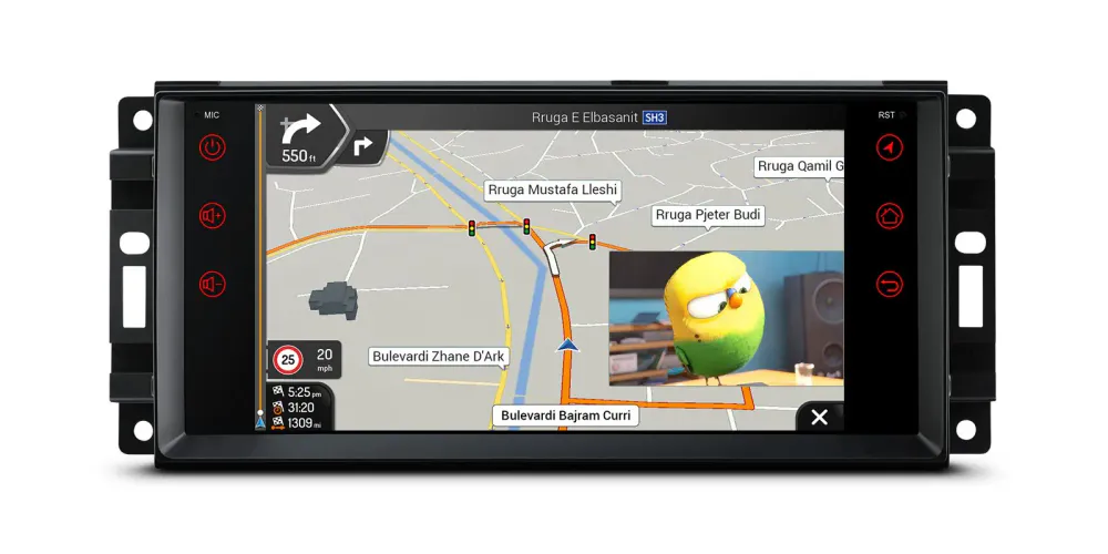 Android Octa Core bilstereo 7 tommer til Jeep Dodge Chrysler
