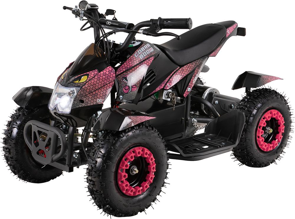 Cobra 800w elektrisk mini ATV Rosa-sort