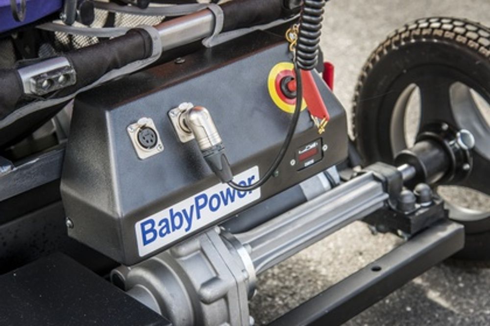 Buss barnevogn med el - motor fra Trille med 6 sitteplasser