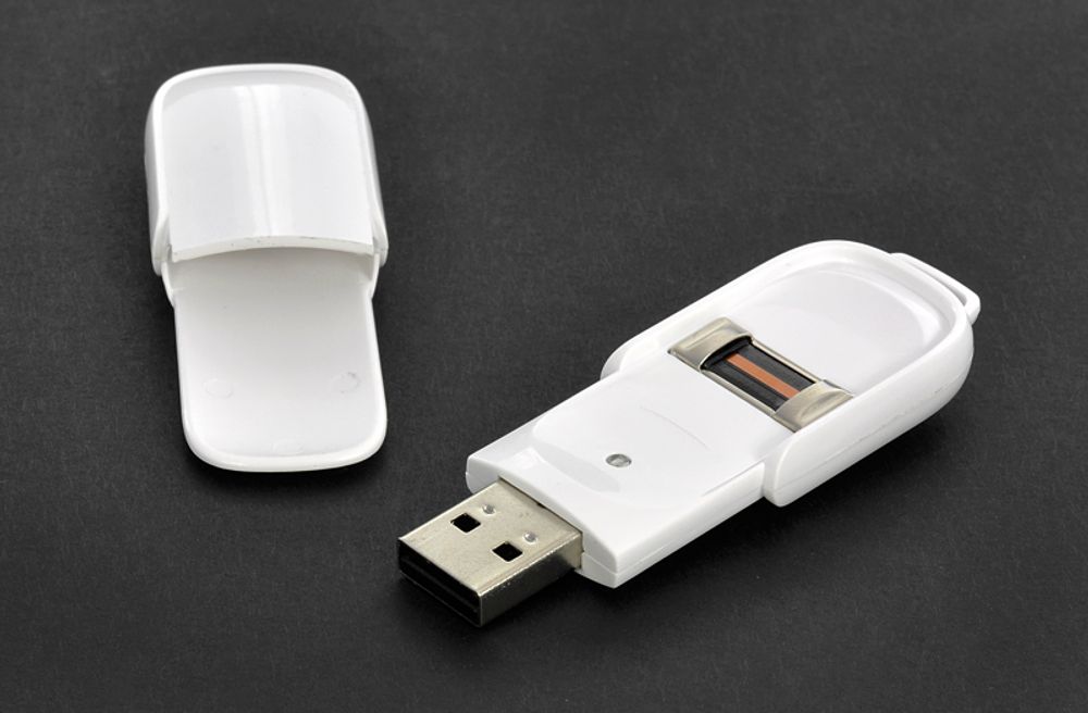 Biometrisk USB minnepenn - 8GB med opptil 10 Fingeravtrykk IDer