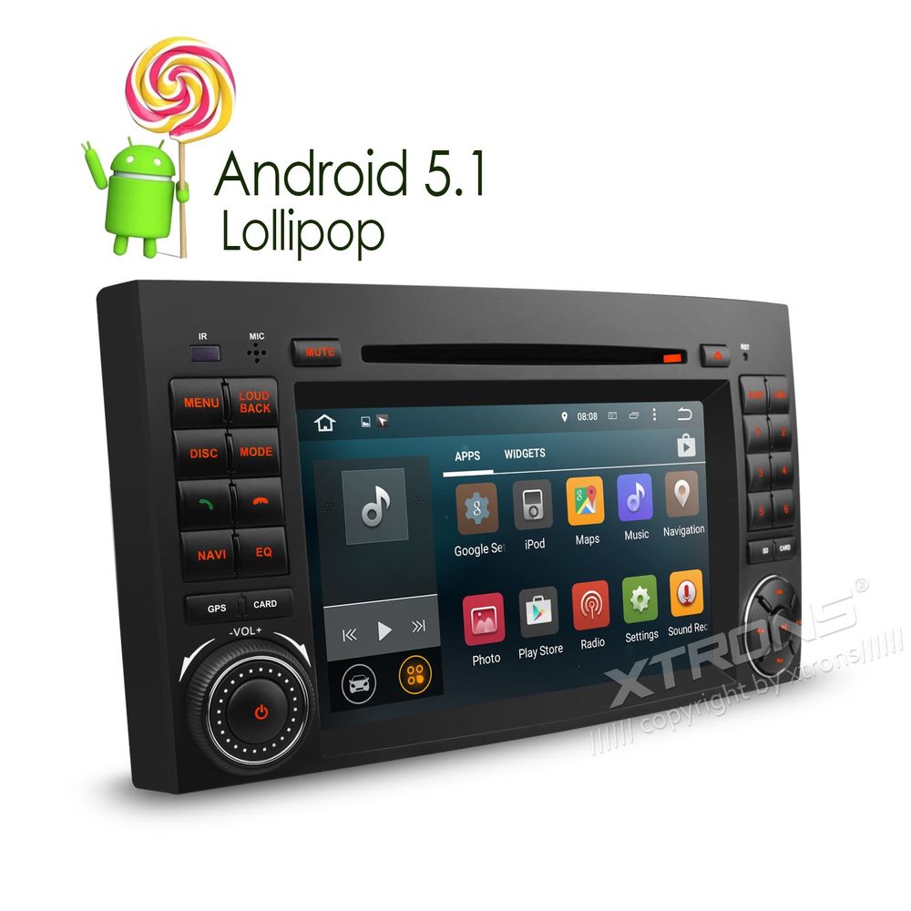 XTRONS Android spesialspiller for Mercedes  W169, W245 Viano Vit