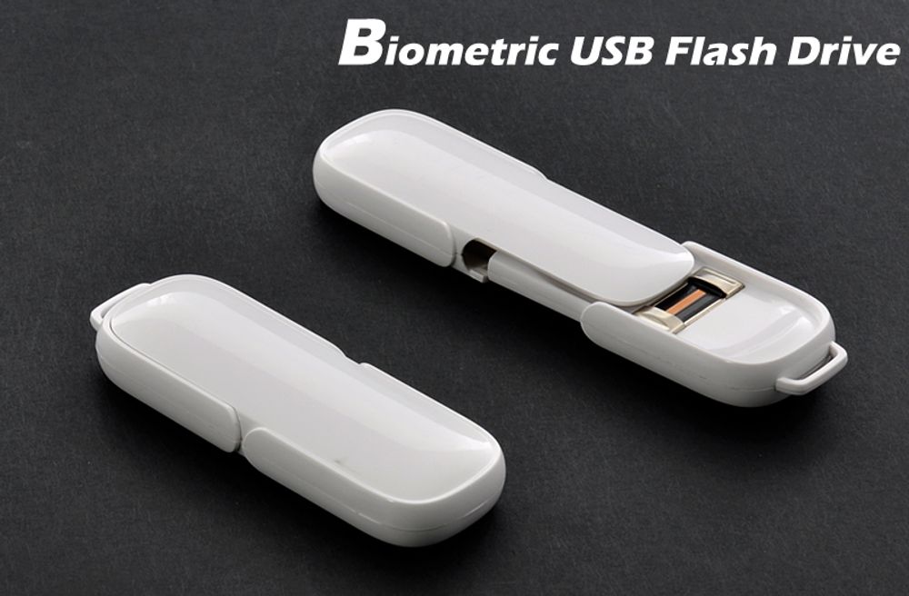 Biometrisk USB minnepenn - 8GB med opptil 10 Fingeravtrykk IDer