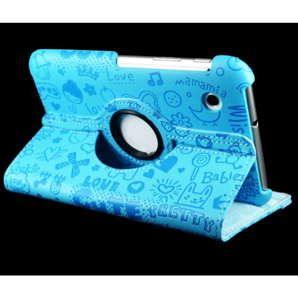 Display stand case etui 360 graders rotasjon - Sky blue