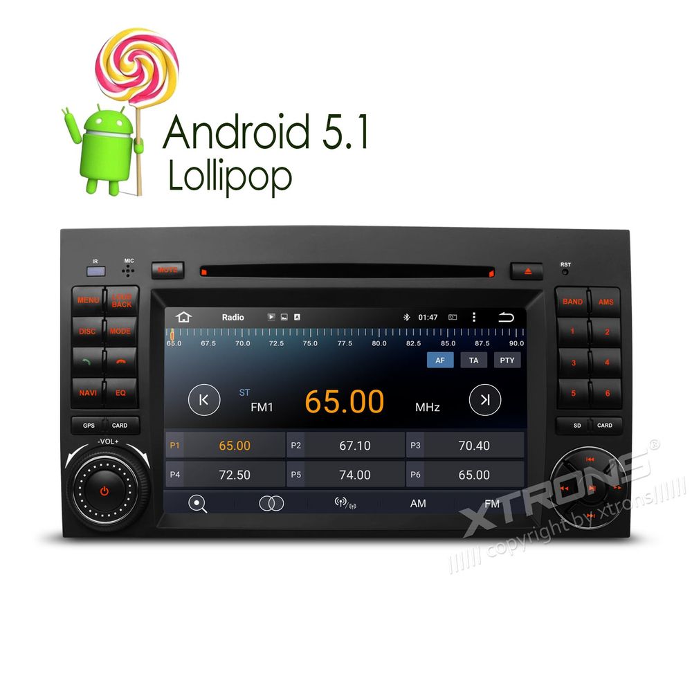 XTRONS Android spesialspiller for Mercedes  W169, W245 Viano Vit