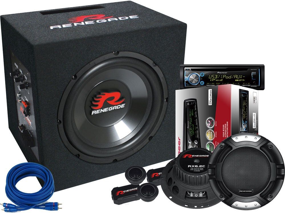 Renegade / Pioneer Stereopakke m/subwoofer