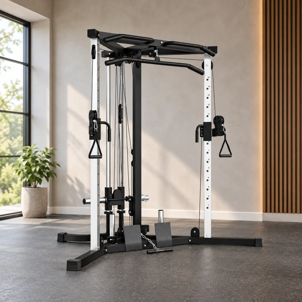 Multigym med kabeltrekk og pullupstang – 15 nivåer