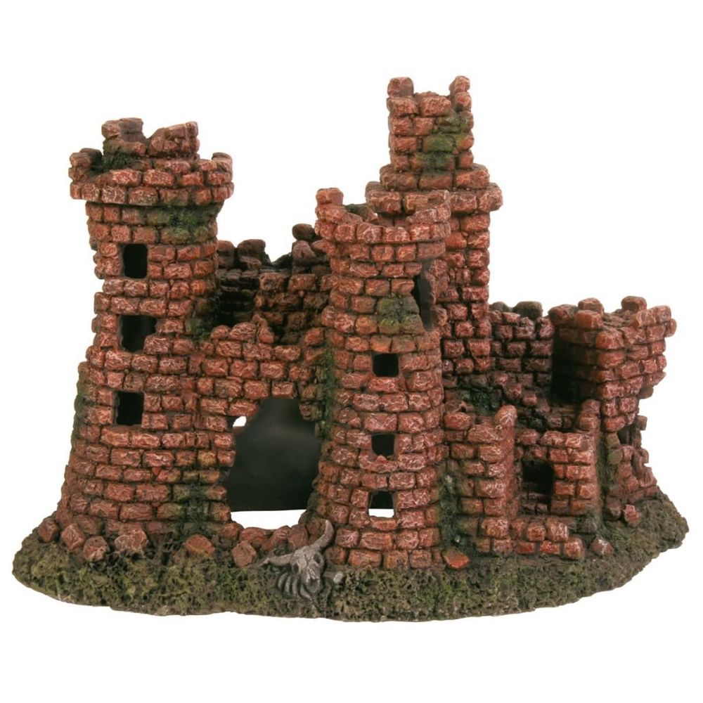 Slottsruin akvarieornament polyesterharpiks 8804