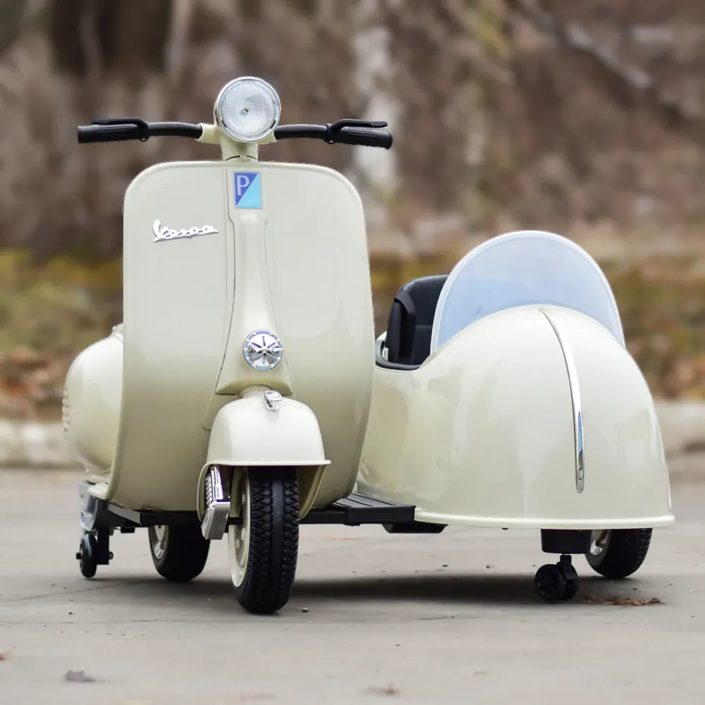 Vespa scooter for to barn 3-9 år - med revers