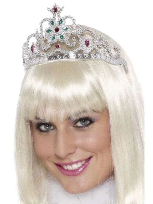 Hovedbilde Blomster Tiara - sølv