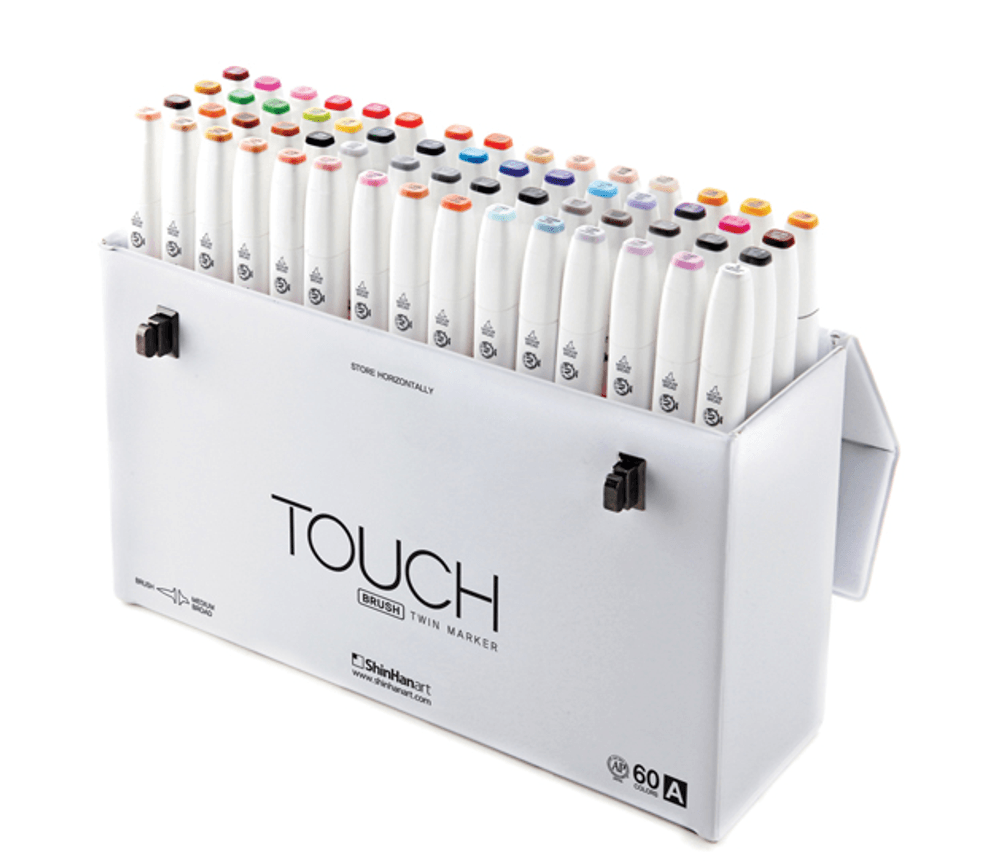 Touch brush marker 60 marker sett A