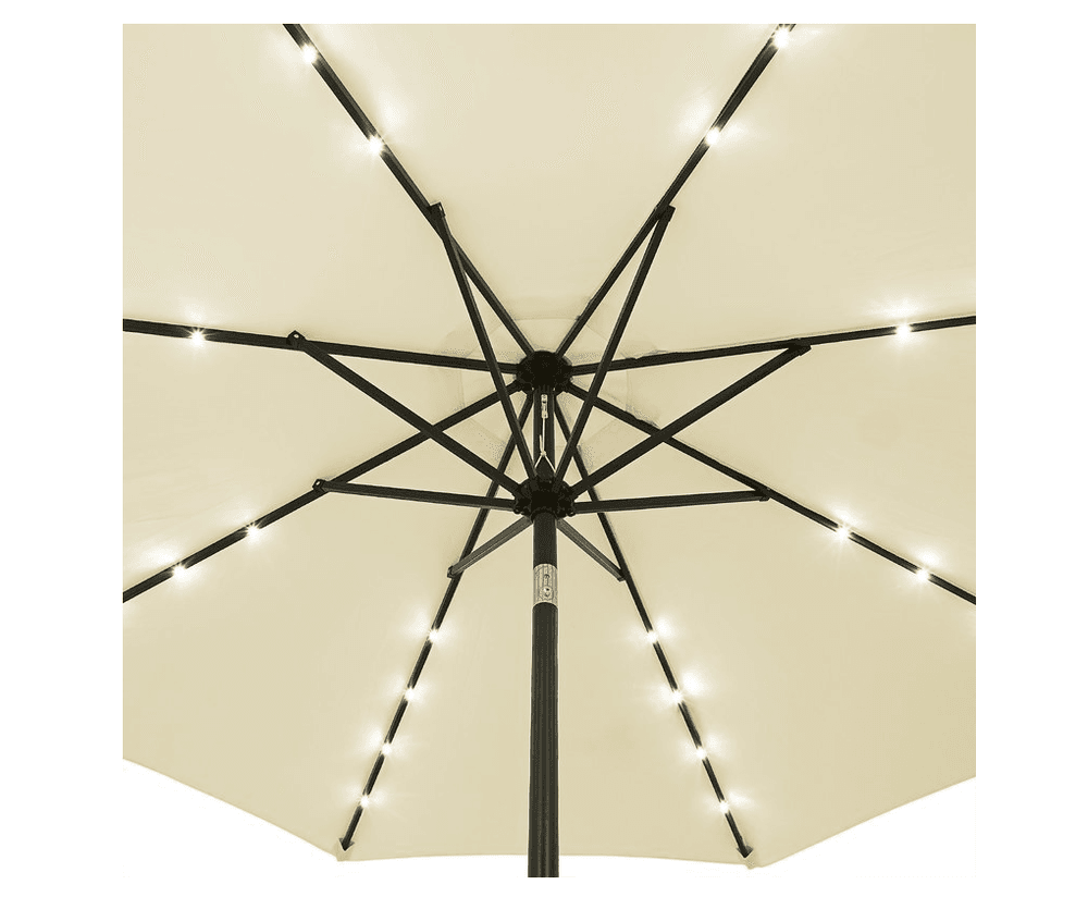 LED lys Parasoll - Florida 300cm - krem