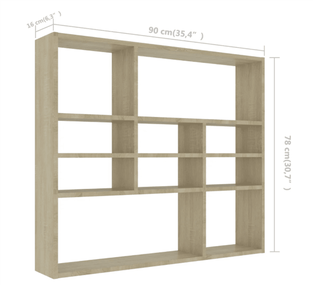Vegghylle 90x16x78 cm - 