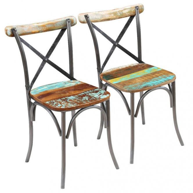 Hovedbilde Spisestoler i gjenbrukt tre 51x52x84 cm - 2 stk