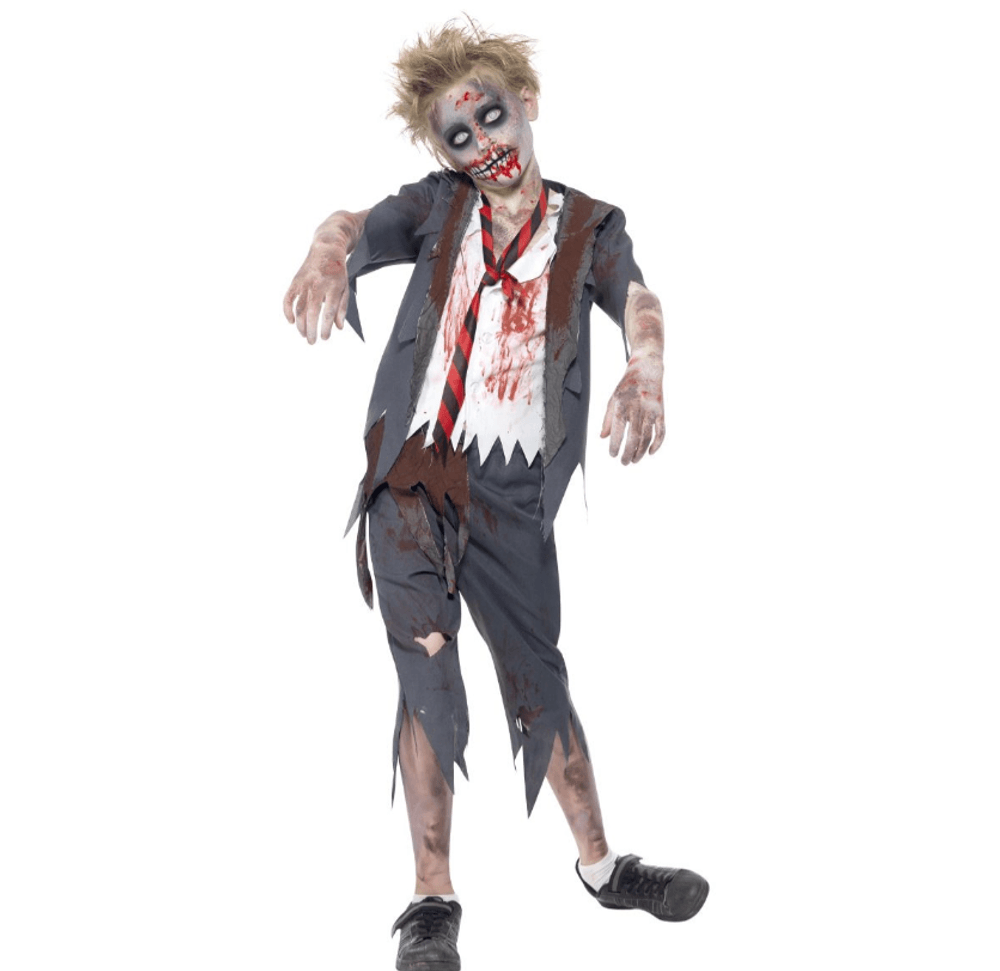 Zombie Skolegutt kostyme