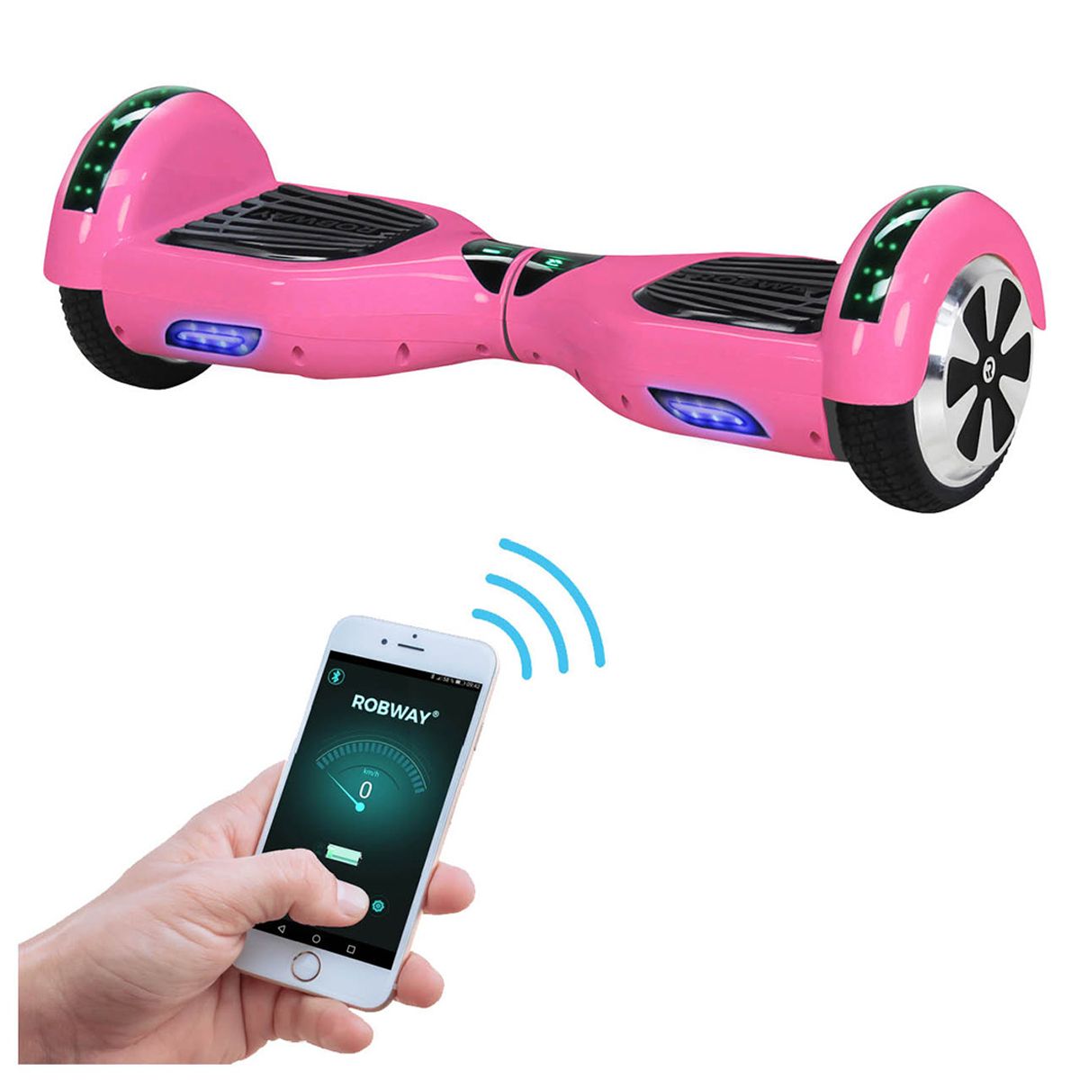 Hoverboard - Robway 700 w - Bluetooth - LED - fargevalg