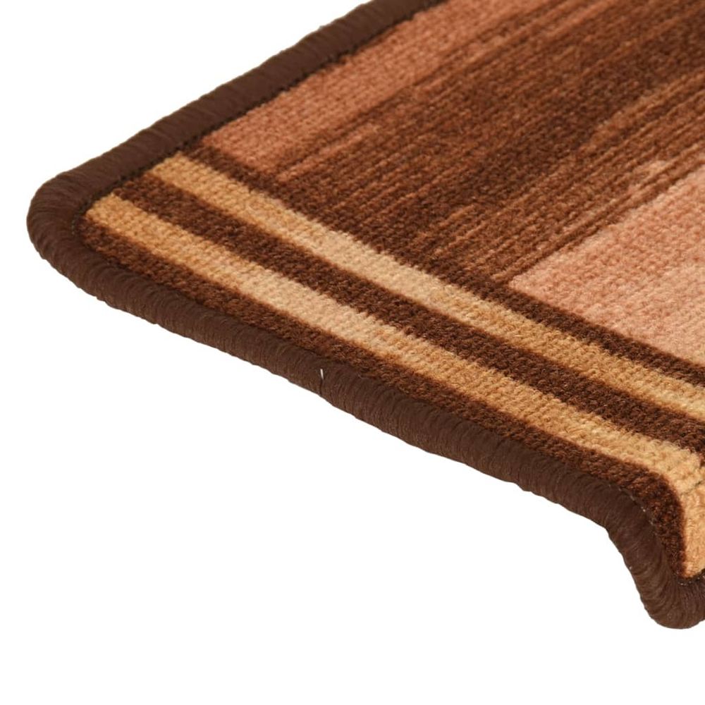 Selvklebende trappematter 5 stk 65x25 cm brun