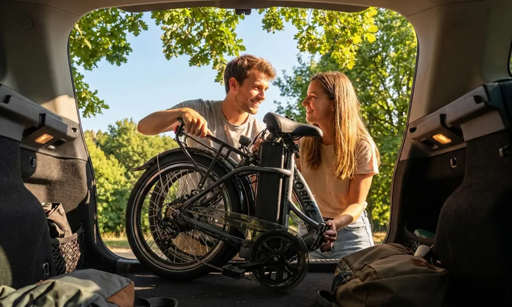 JOBOBIKE Sam – sammenleggbar elektrisk bysykkel - hydrauliske bremser