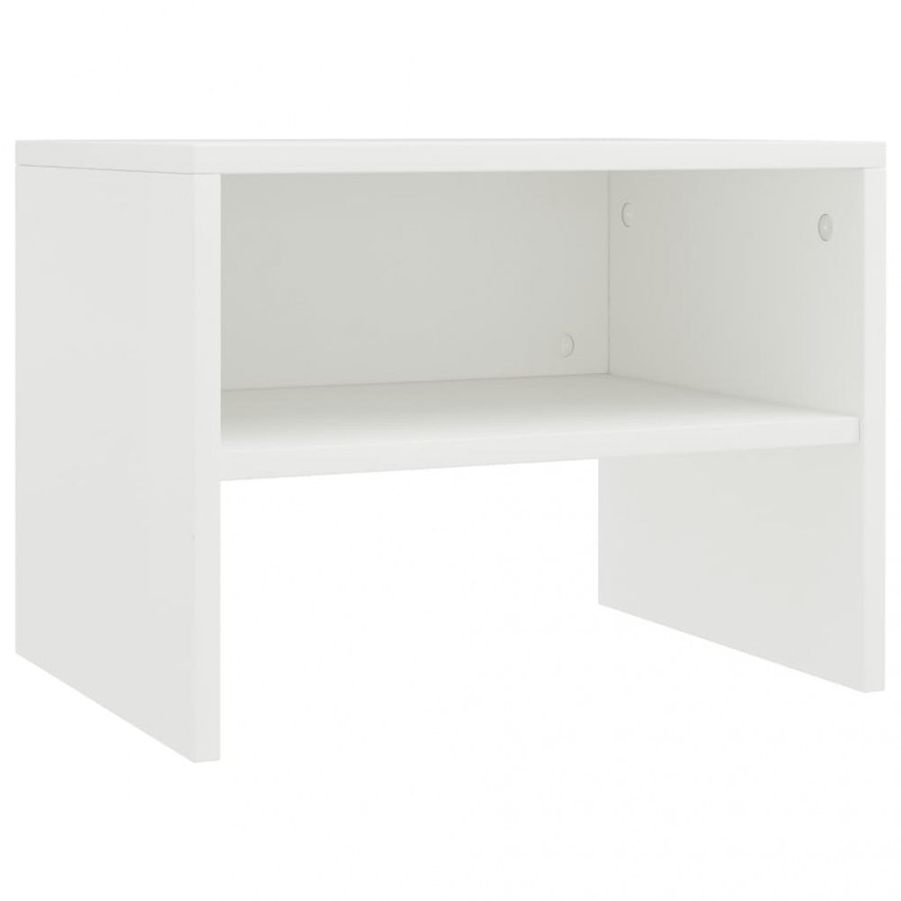 Nattbord 40x30x30 cm sponplate - Hvit