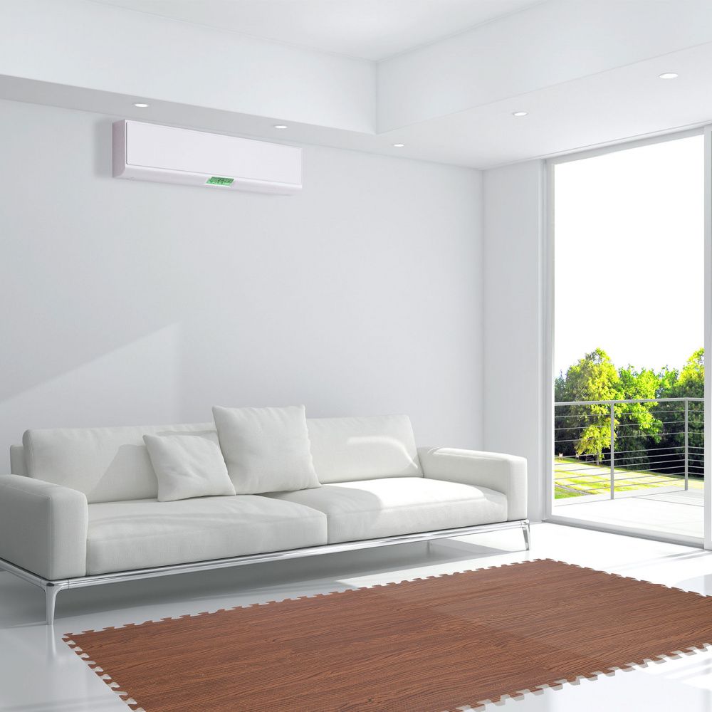 EVA foam treningsmatter Brun tre