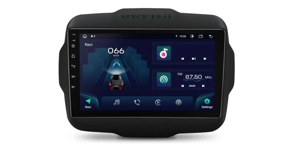 Jeep Renegade DAB+ bilstereo Android 12 CarPlay 9