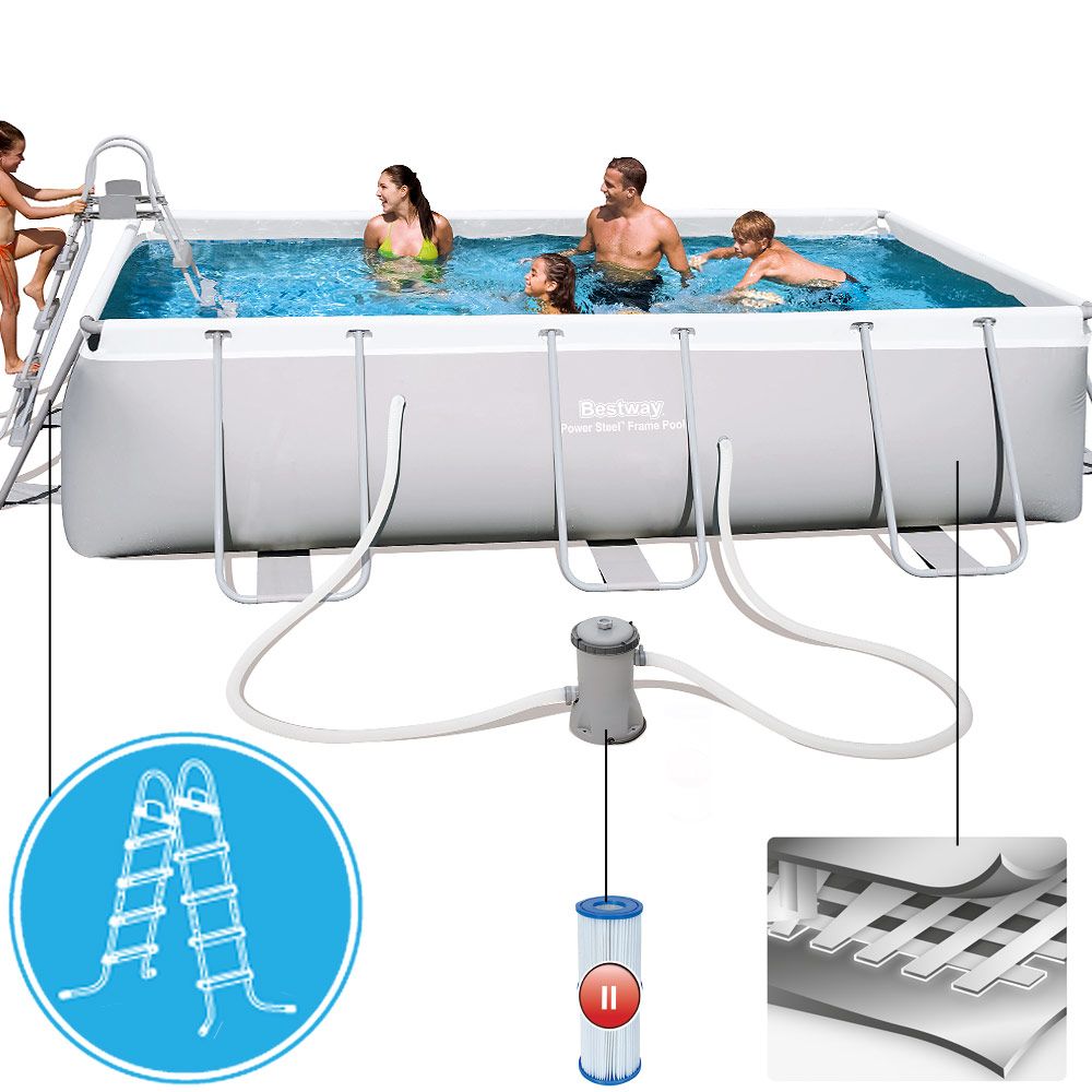 Bestway Power Steel  Ramme Basseng 404x201cm