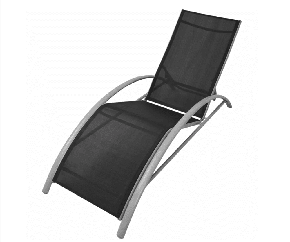 Solsengsett med parasoll - aluminium
