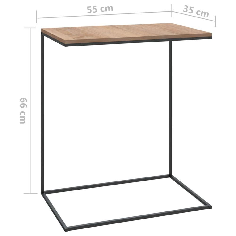 Sidebord 55x35x66 cm - sort med treplate