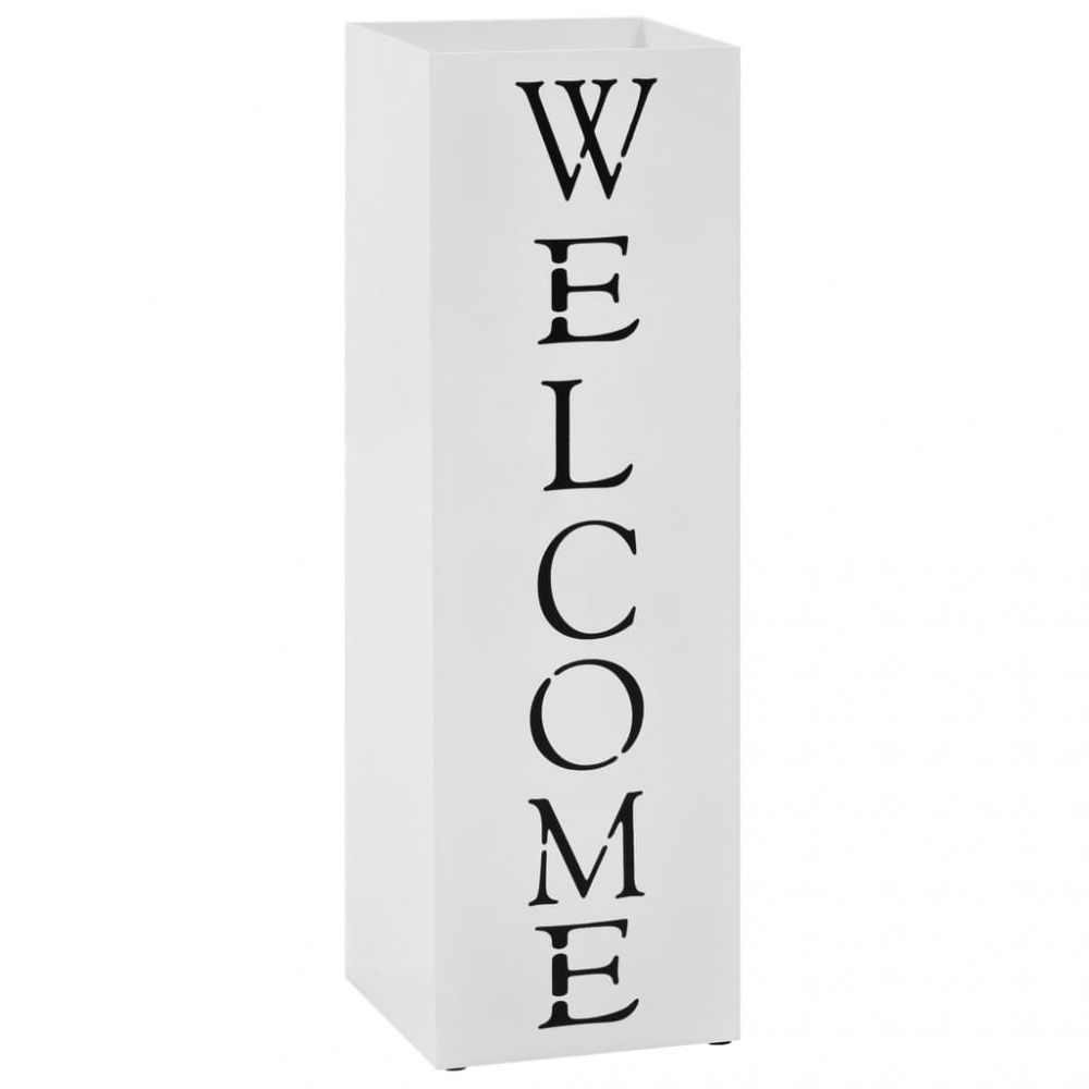 Paraplystativ Welcome i hvit
