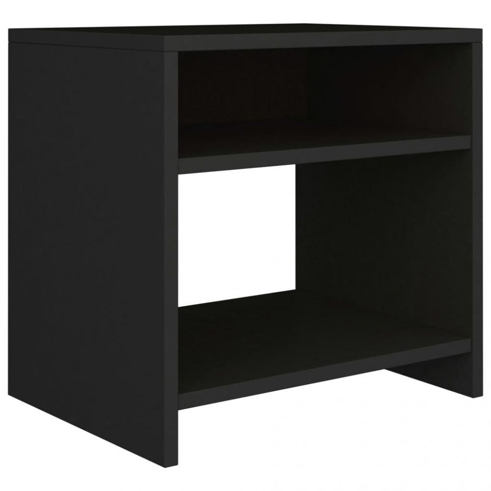 Nattbord 40x30x40 cm sponplate 2 stk - Sort