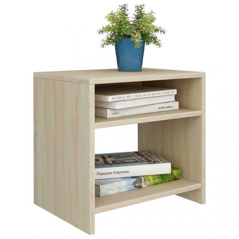 Nattbord 40x30x40 cm sponplate 2 stk - Sonoma eik