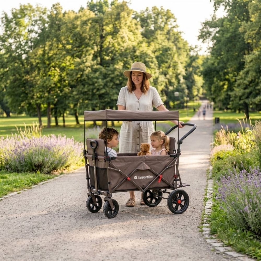Sammenleggbar transportvogn for barn 120 kg – inSPORTline StrollKidz