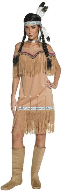 Hovedbilde Utstilling - Native indianer dame kostyme large
