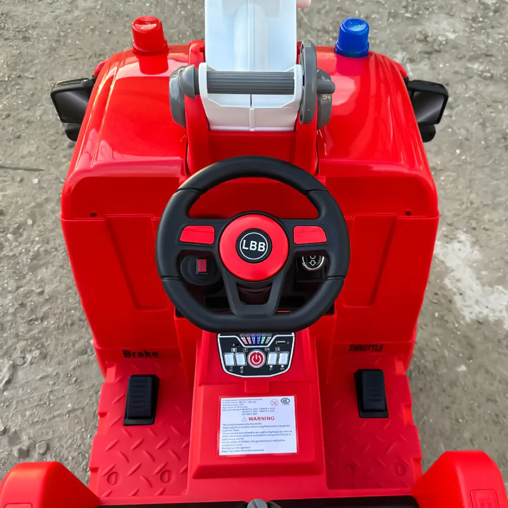 Elektrisk brannbil for barn 2-7 år - 140W - 12V