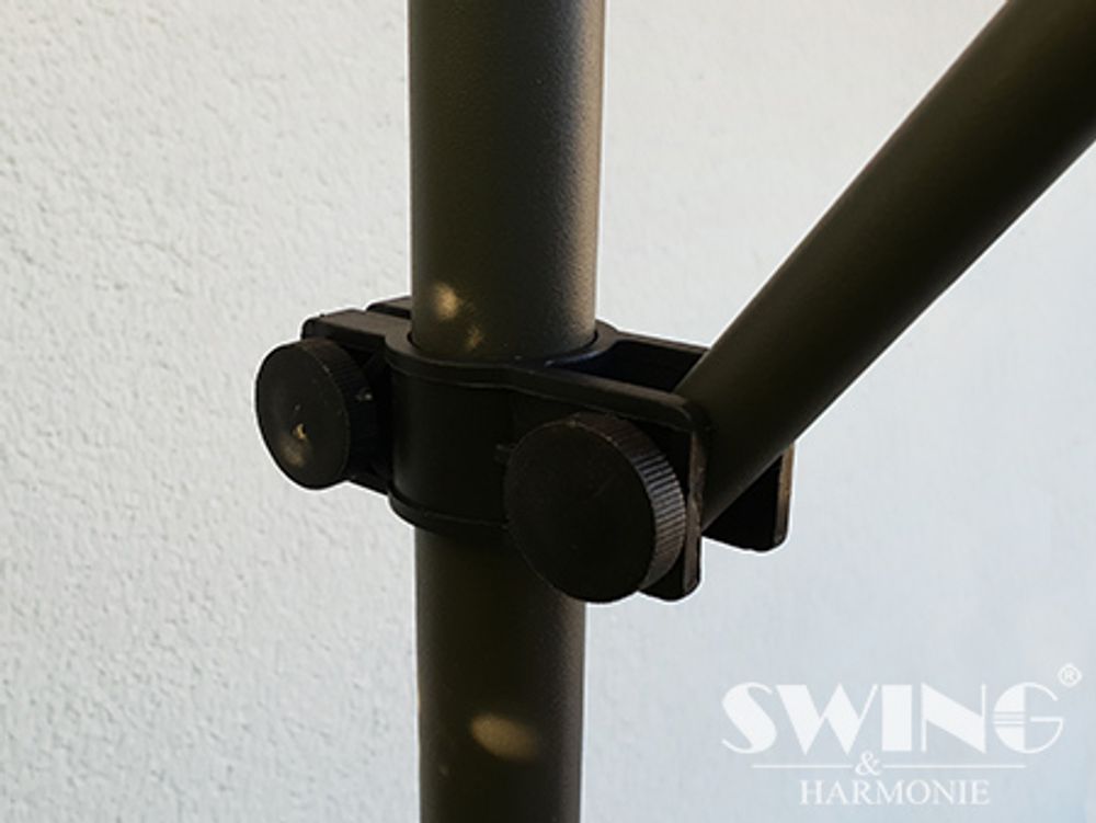 Smart LED teleskop/balkong markise Antrasitt
