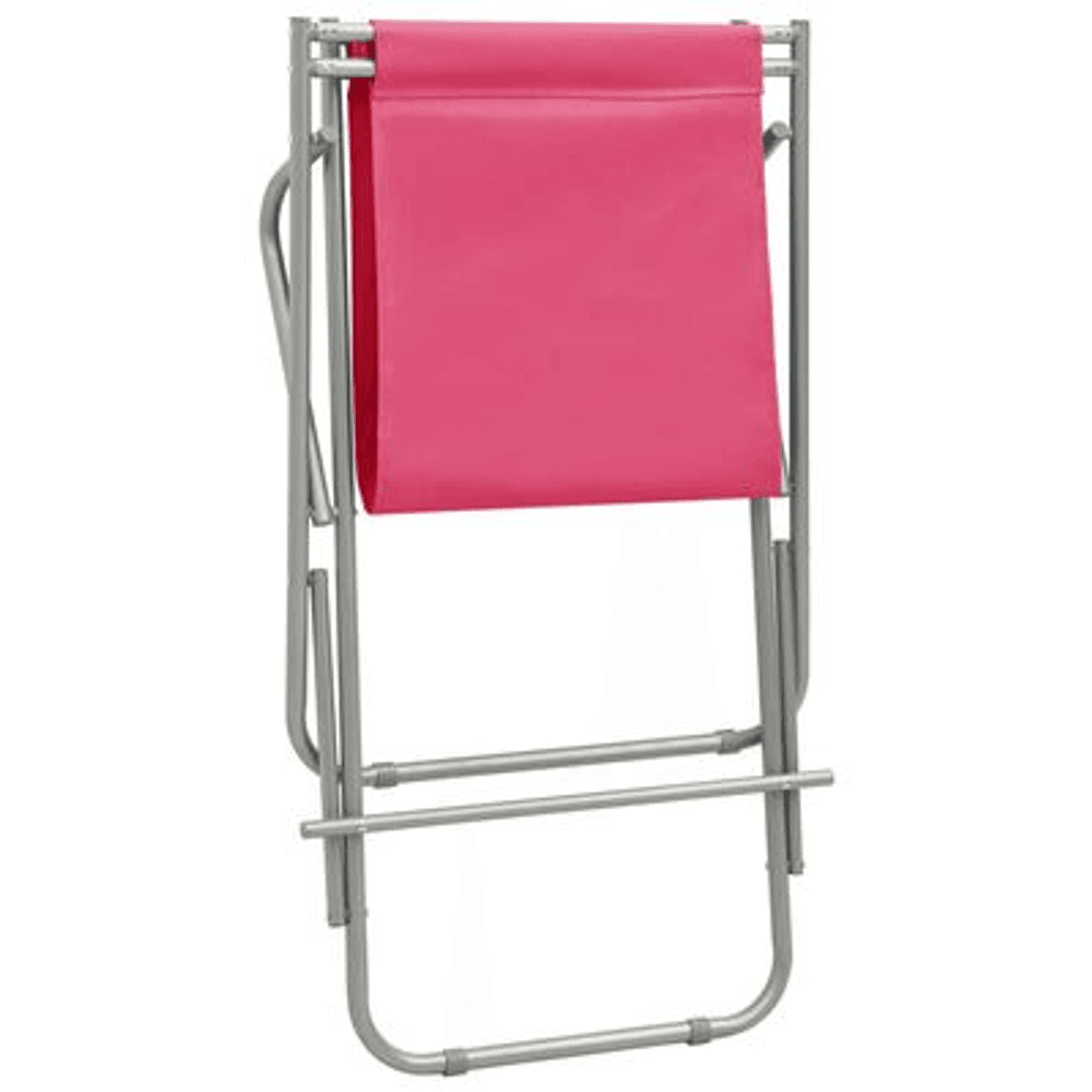 Solstoler 2 stk stål rosa