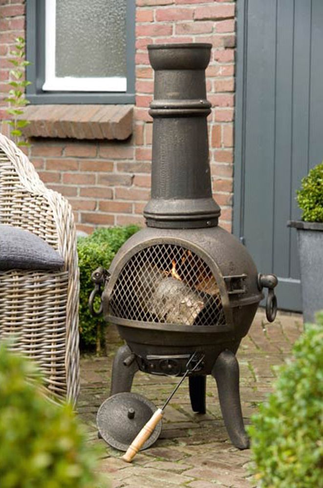 Utepeis i smijern - Chimenea 112x44 cm