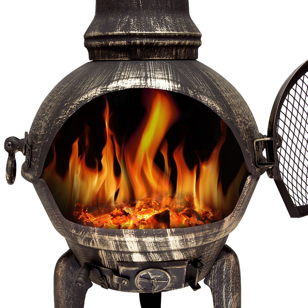Utepeis i smijern - Chimenea 112x44 cm
