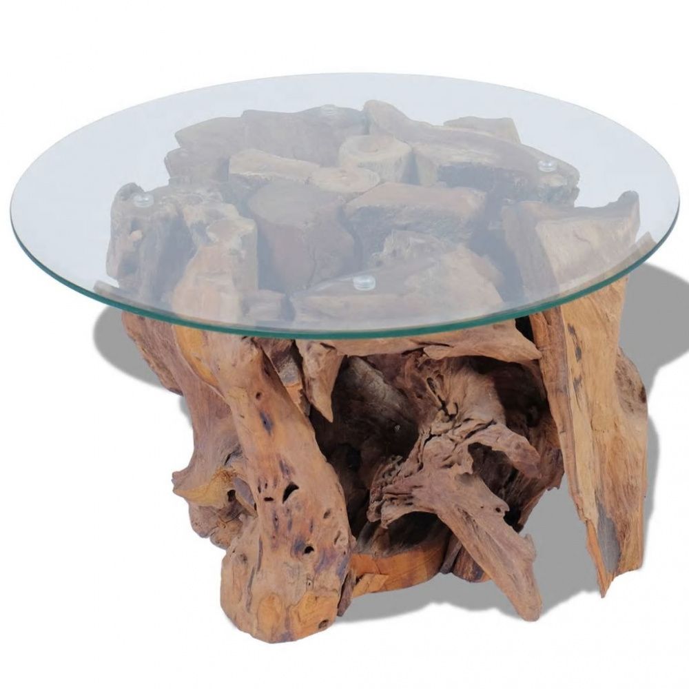 Salongbord Massiv Teak 60 cm