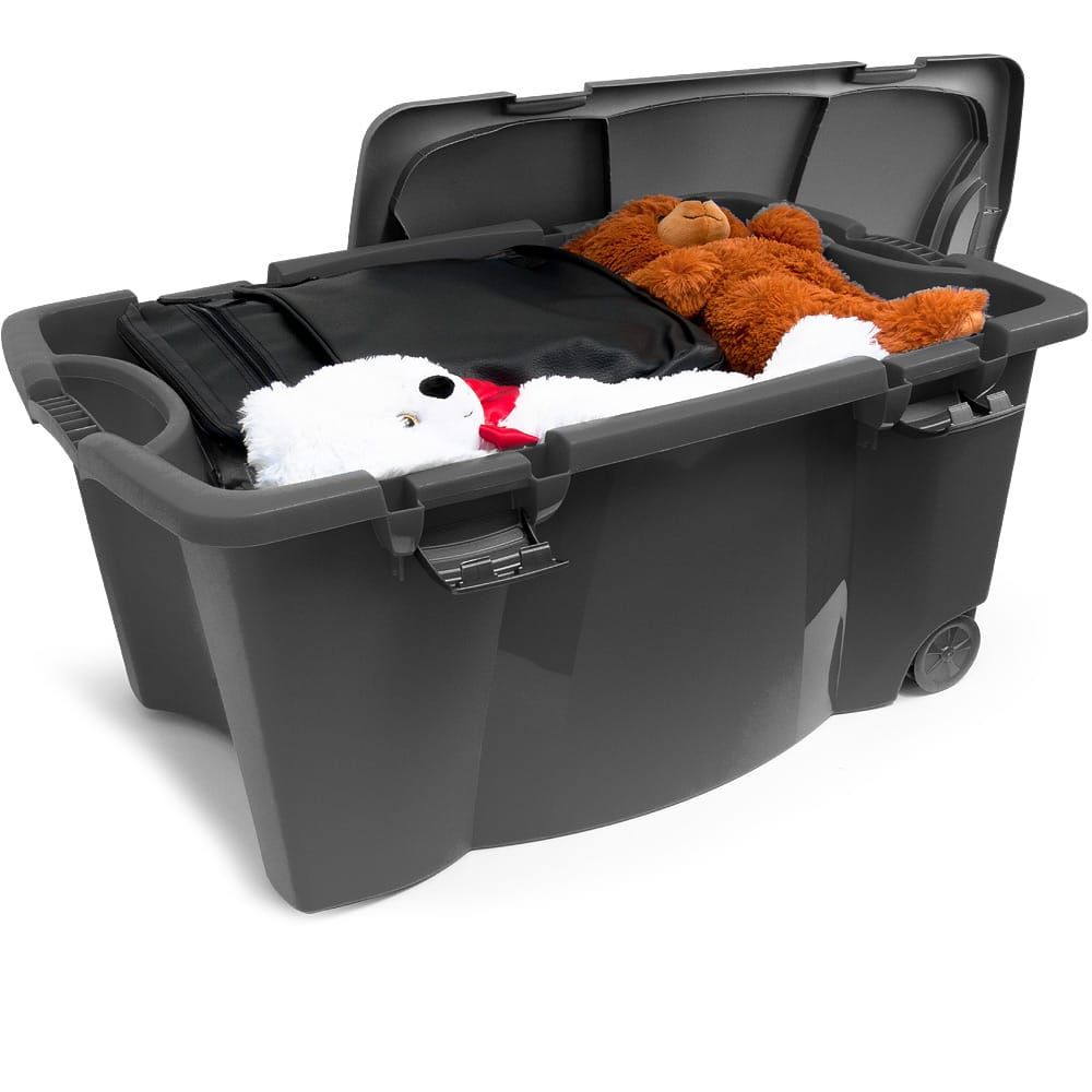 Oppbevaringskasse Jumbo Svart/Sølv - 80x52x41cm