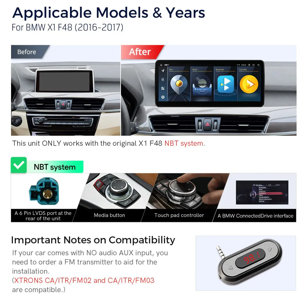 BMW X1 F48 NTB DAB+ Android 13 12.3