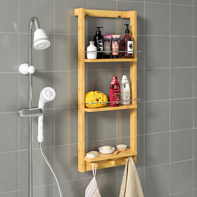 Hovedbilde Baderomshylle i bambus 70x28.5x10cm