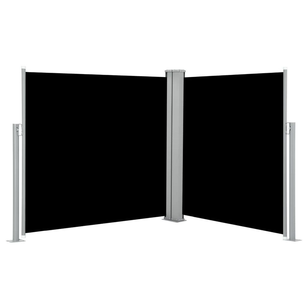 Uttrekkbar sidemarkise 100x600 cm - sort