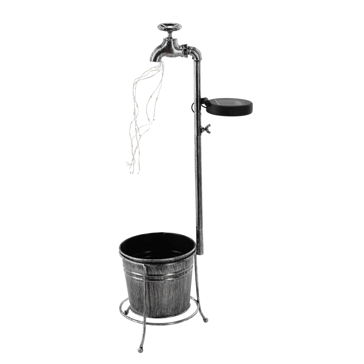 Solcelle fontene med kran og potte - LED