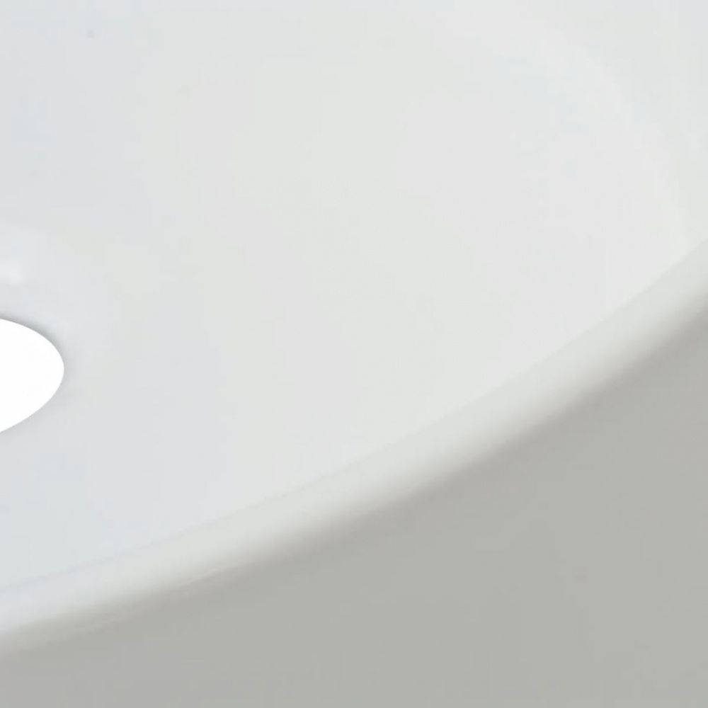 Servant rund keramisk hvit - 40x15 cm