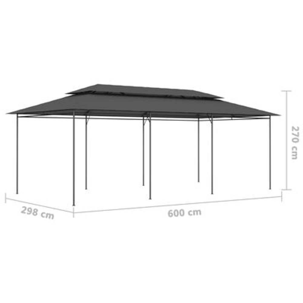  Paviljong 600x298x270 cm antrasitt
