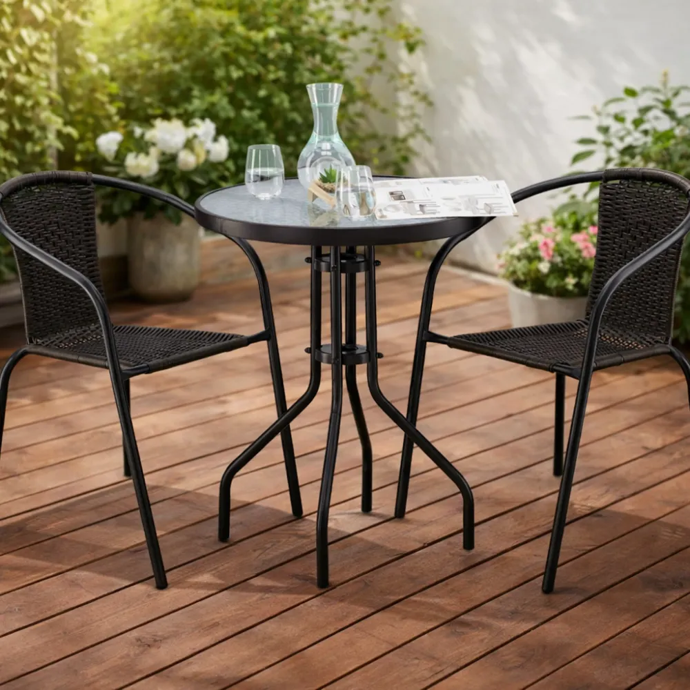 Bistrosett - Bord + 2 Stoler i Rottinglook - fargevalg