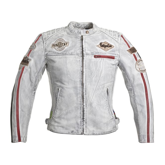 Hovedbilde Dame Skinn Motorsykkeljakke W-TEC Sheawen Lady Hvit