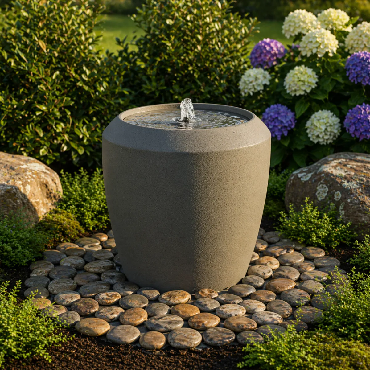 LED-fontene 33 cm - vannspill med stemningslys