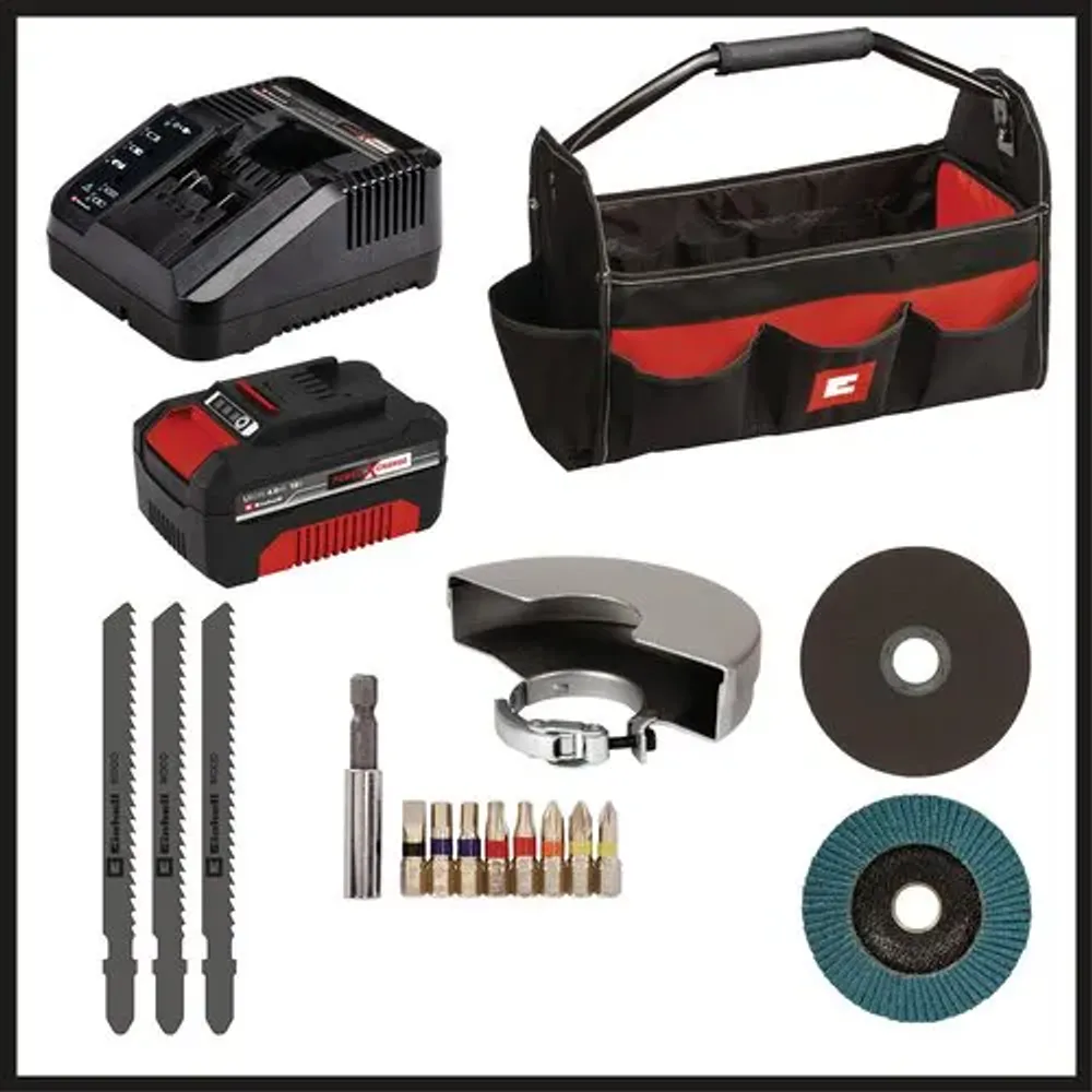 Einhell-maskinsett TE-TK 18/3 Li Kit (JS+CD+AG)